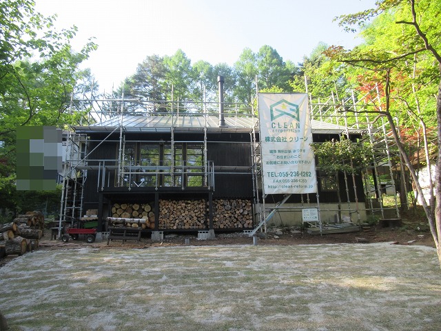 北杜市　屋根塗装工事　遮熱塗料　ガルバリウム鋼板　サーモアイSi